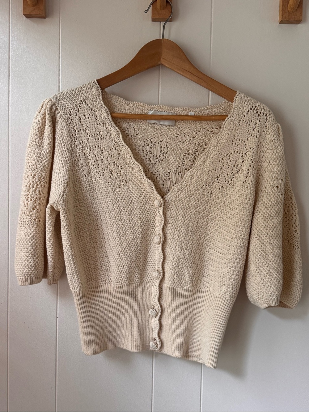 7 For All Mankind Pointelle Blouse / Sweater